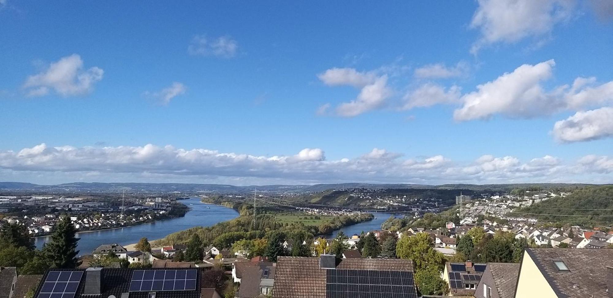 Rheinblick Am Rheinsteig Zur Festung Ehrenbreitstein Mit Balkon Und Sauna Urbar  Exterior photo
